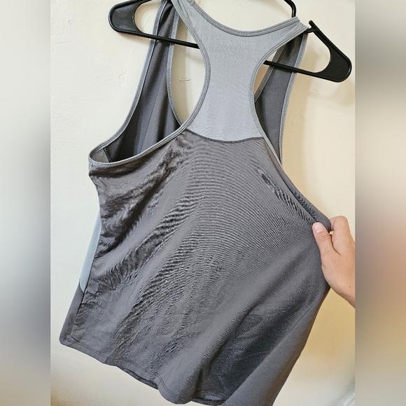 Xersion performance wear grey racerback tank top grey breathable Dri-More Large - Picture 3 of 7